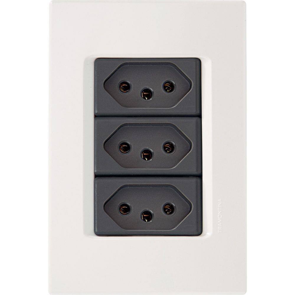 Conjunto 4X2 - 3 tomadas 2P+T 20A 250V~ Tramontina