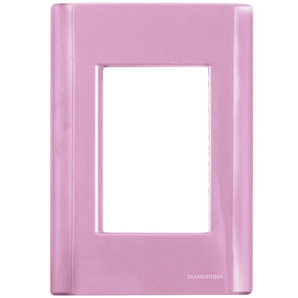 Placa 3 Postos 4x2 Tramontina Giz Rosa Tramontina