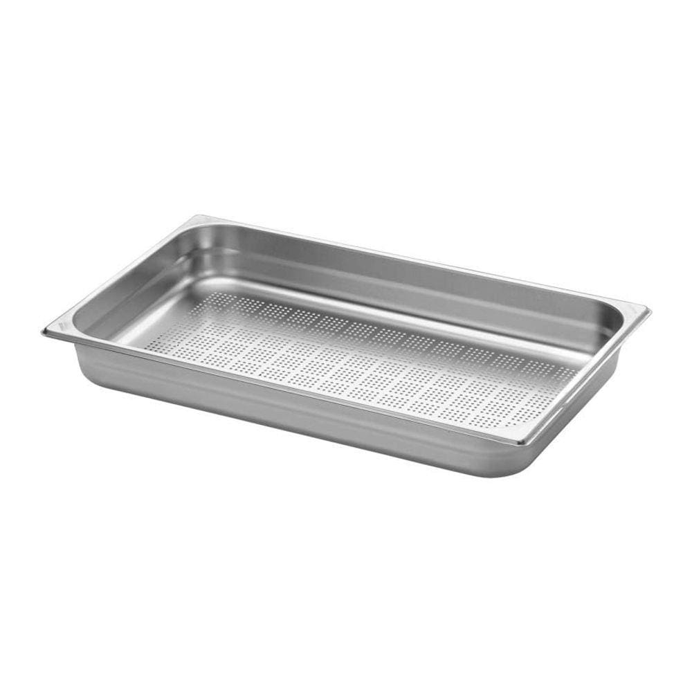 Cuba Gastronômica Perfurada Tramontina 1/1 em Aço Inox sem Alças Profundidade 65 mm - Aço 201 Tramontina