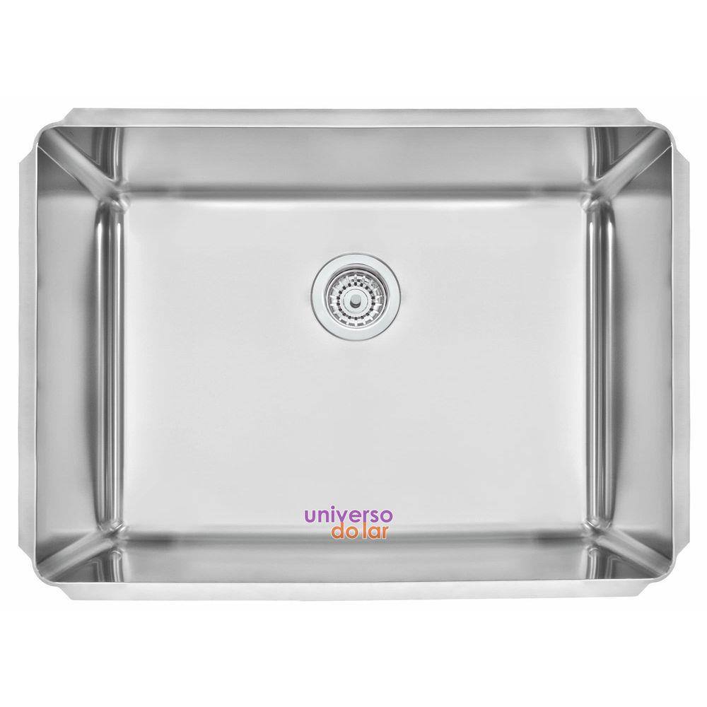 Cuba Profissional de embutir Tramontina Dritta Pro em Aço Inox com Acabamento Scotch Brite 70x50 cm Aço Inox