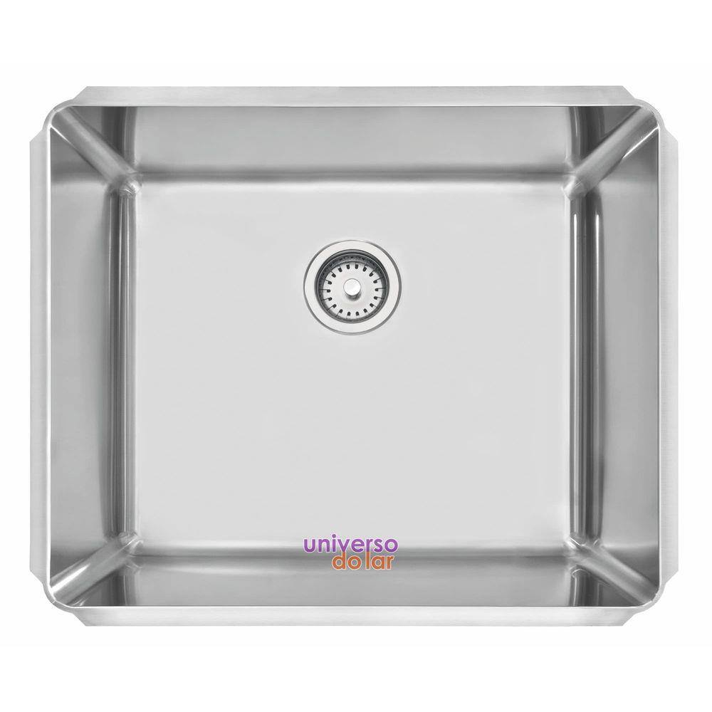 Cuba Profissional de embutir Tramontina Dritta Pro em Aço Inox com Acabamento Scotch Brite 60x50 cm Aço Inox