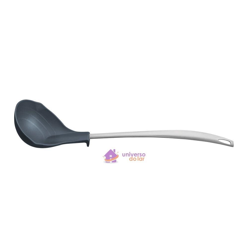 Concha Tramontina Movin em Nylon com Cabo de Aço Inox Cinza Tramontina