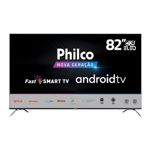 Smart TV PTV82K90AGIB LED 82 Polegadas UHD 4K HDR Android TV Philco Menor preço em Smart TV PTV82K90AGIB LED 82 Polegadas UHD 4K HDR Android TV Philco
