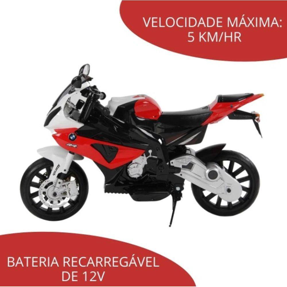 Moto Elétrica Infantil Super Moto GT2 Turbo Vermelha 12V - B