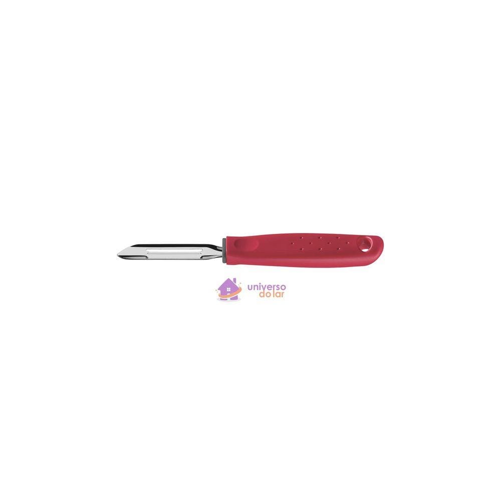 Descascador de Batatas Manual Tramontina Utilitá em Aço Inox com Cabo de Polipropileno Vermelho Tramontina