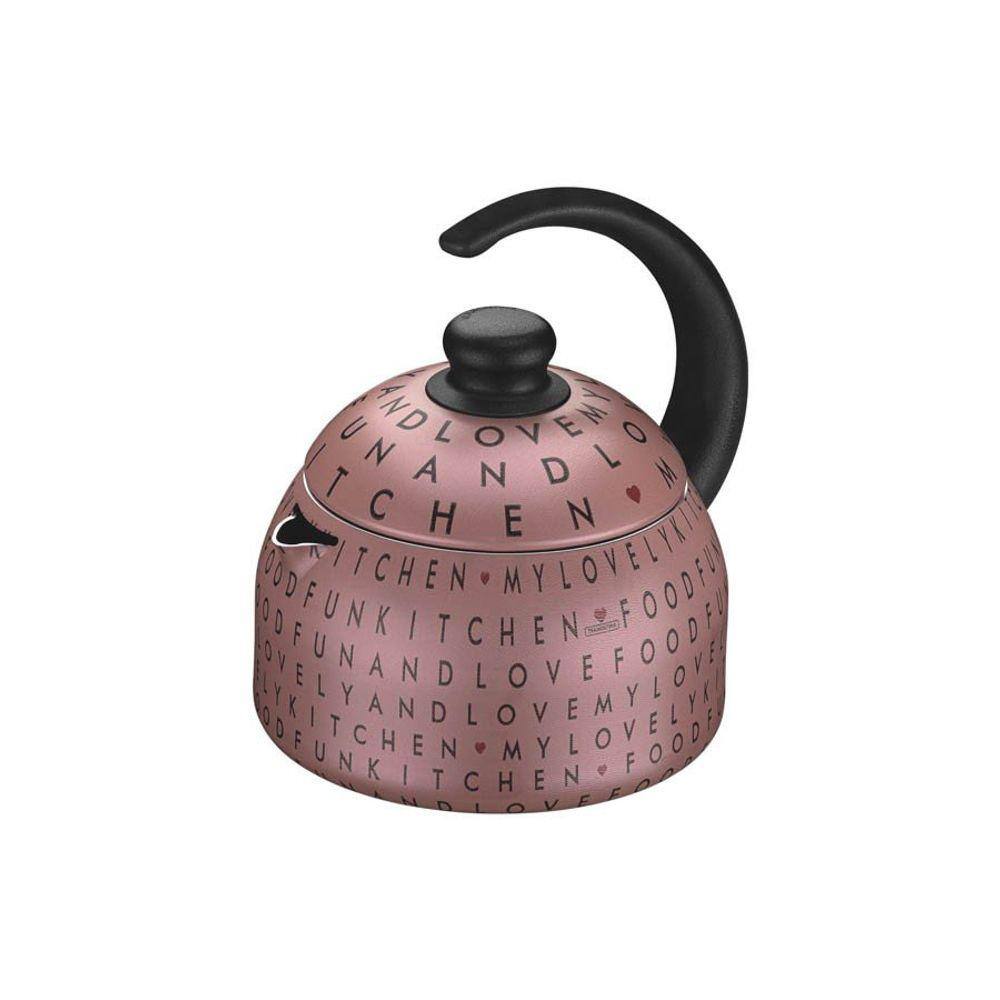 Chaleira Tramontina My Lovely Kitchen Alumínio Rosa Revestimento Antiaderente Vermelho Starflon 1,9L Tramontina