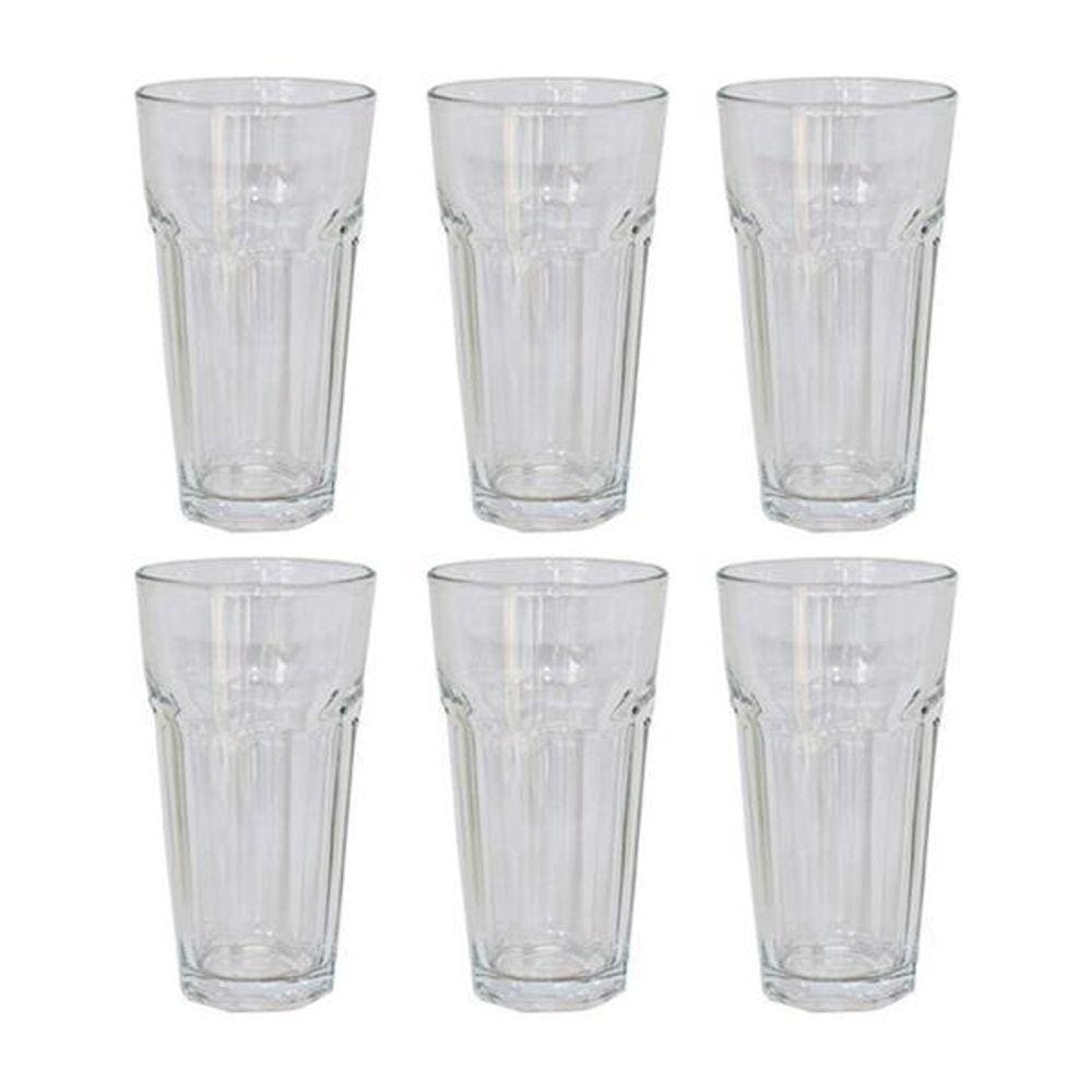 Conjunto De Copo Monza 6 Peças 380Ml Vidro Reforçado