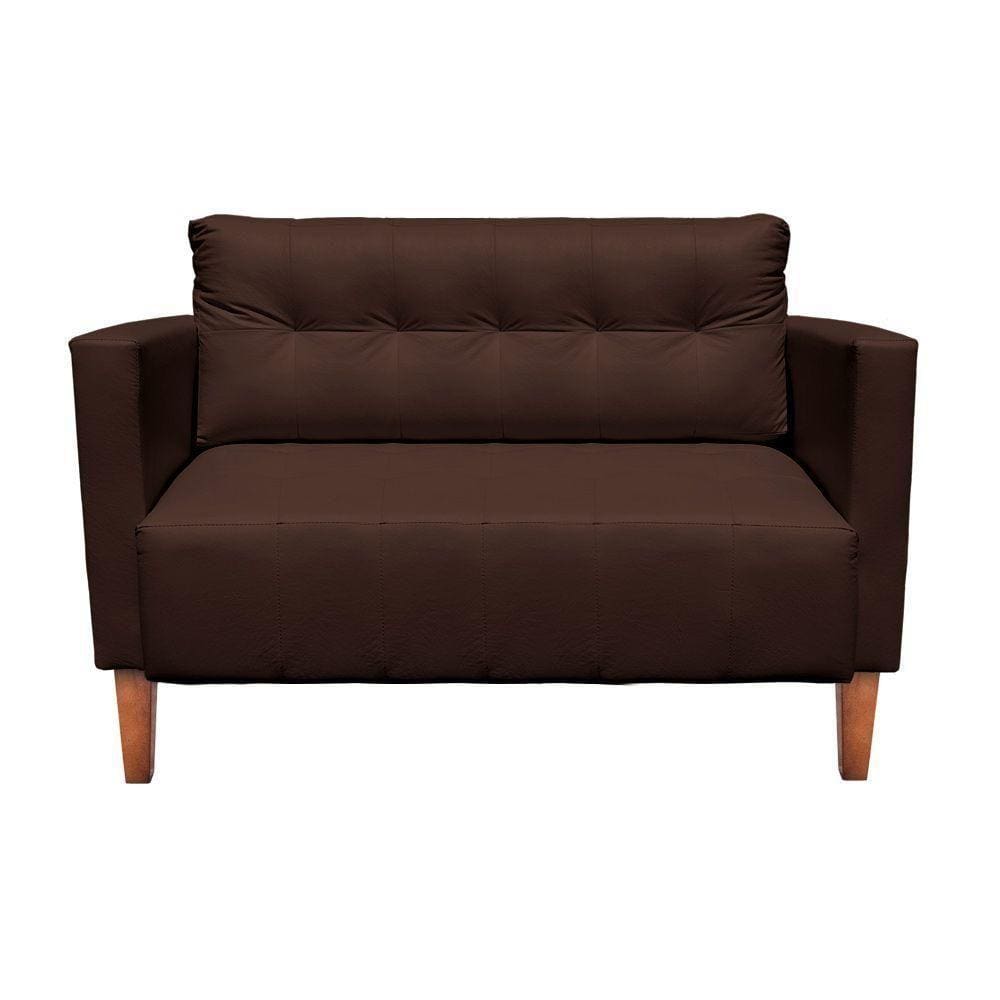 Sofá Retrô Namoradeira 2L Livia Corino Marrom