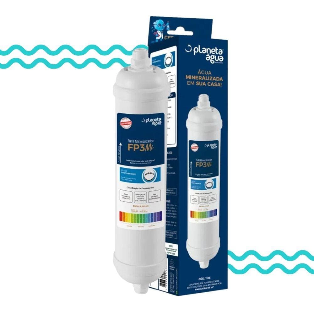 Filtro Mineralizador FP3 MI Água Alcalina Aumenta o pH para Purificadores IBBL, Electrolux, Master Frio