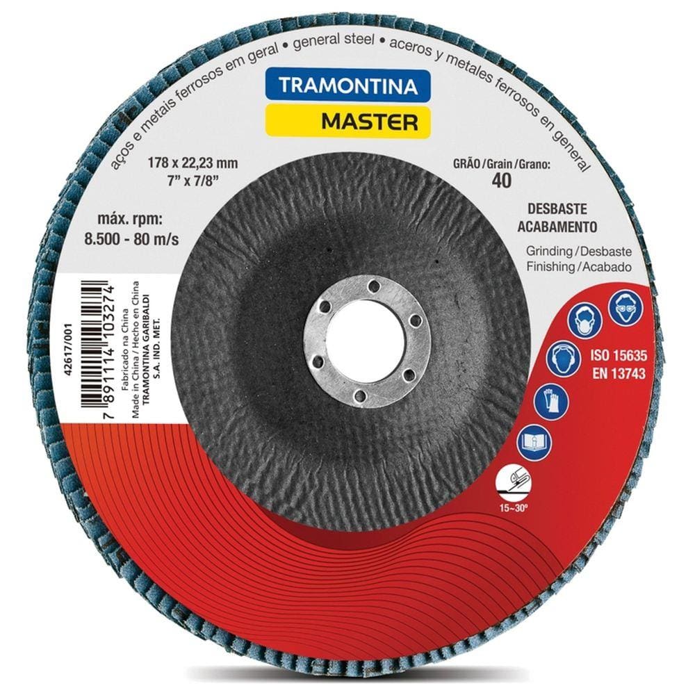 Disco Flap 7" Grão 120 Tramontina