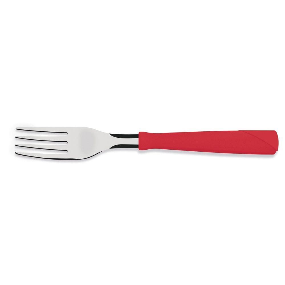 Garfo de Mesa Tramontina New Kolor com Lâmina em Aço Inox e Cabo de Polipropileno Vermelho Tramontina