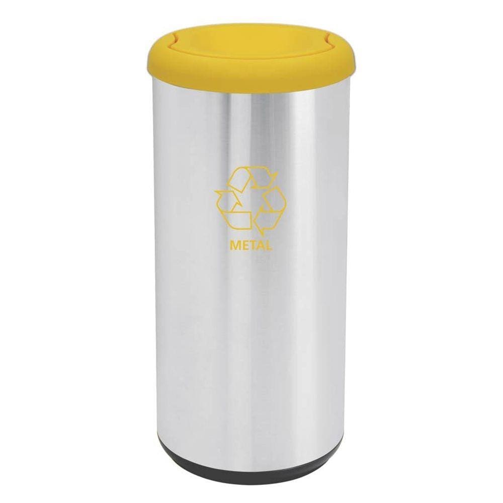 Lixeira Inox Tramontina Cápsula Selecta Plus Basculante Scotch Brite Amarela em Polipropileno 40 L Tramontina