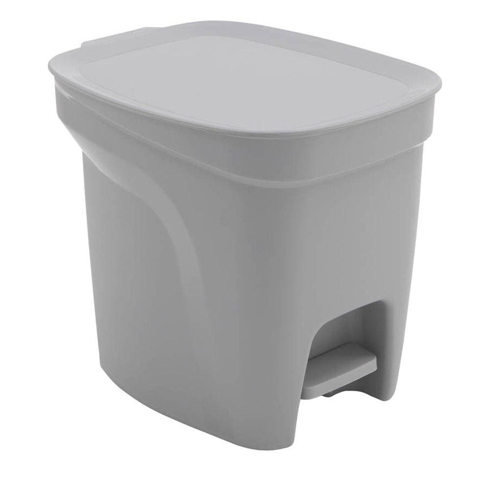 Lixeira Tramontina Basic Compact em Polipropileno Cinza com Haste em Aço Galvanizado 7 L Tramontina