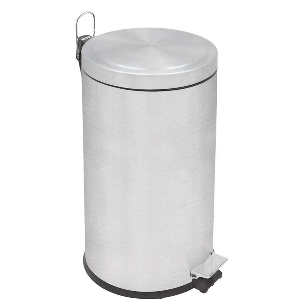 Lixeira Inox com Pedal Tramontina Plus com Acabamento Scotch Brite e Balde Interno Removível 20 L Tramontina