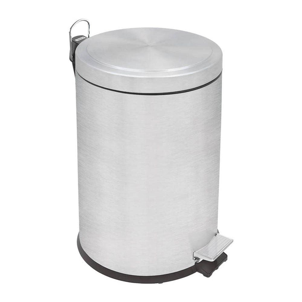 Lixeira Inox com Pedal Tramontina Plus com Acabamento Scotch Brite e Balde Interno Removível 5L Tramontina