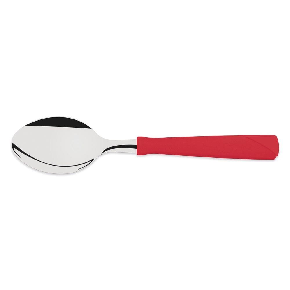 Colher de Mesa Tramontina New Kolor com Lâmina em Aço Inox e Cabo de Polipropileno Vermelho Tramontina