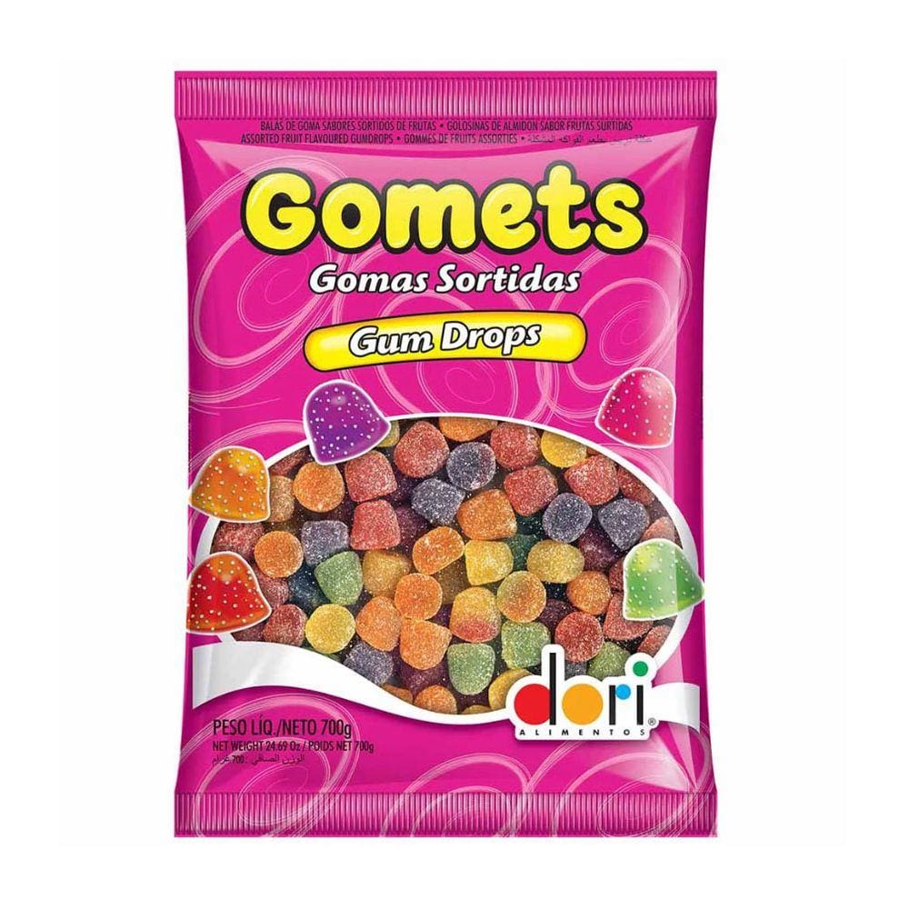 Bala de Goma Gomets Gum Drops Sortidas - 700g