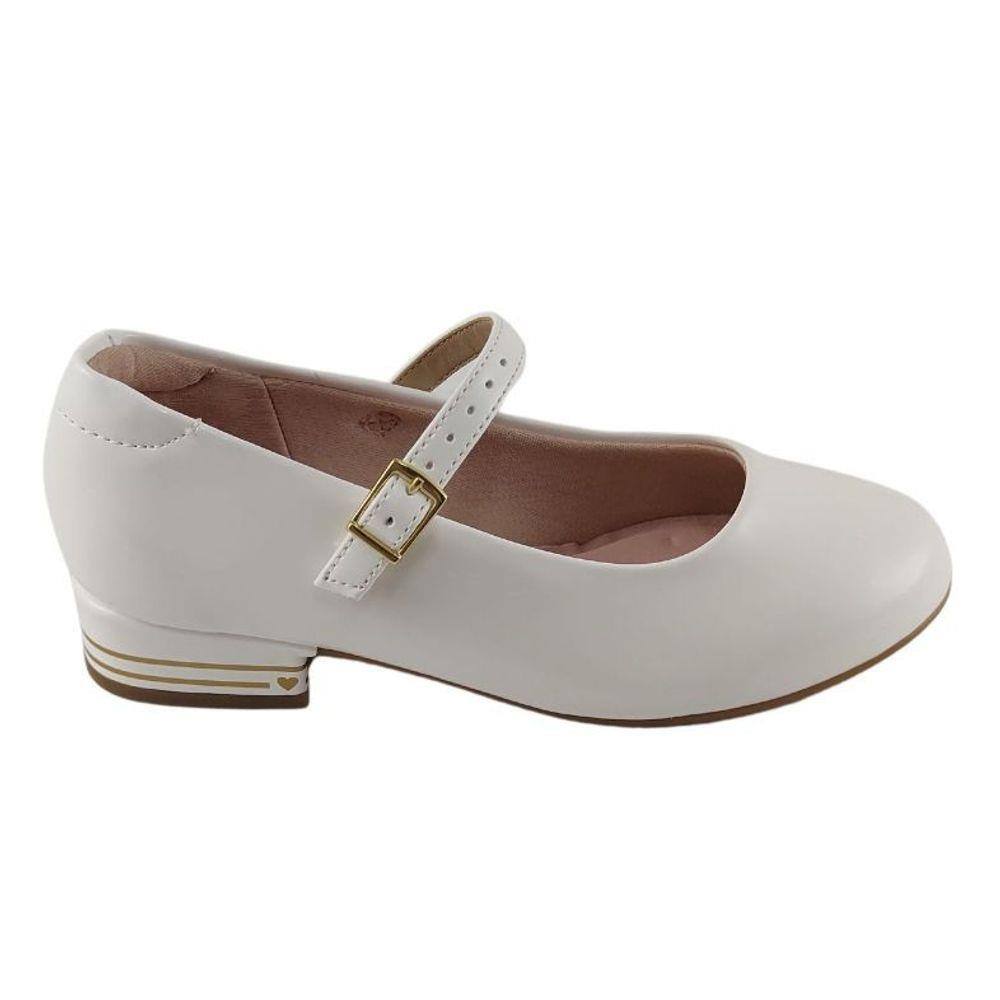 Sapato Salto Infantil Molekinha Branco - Passarela