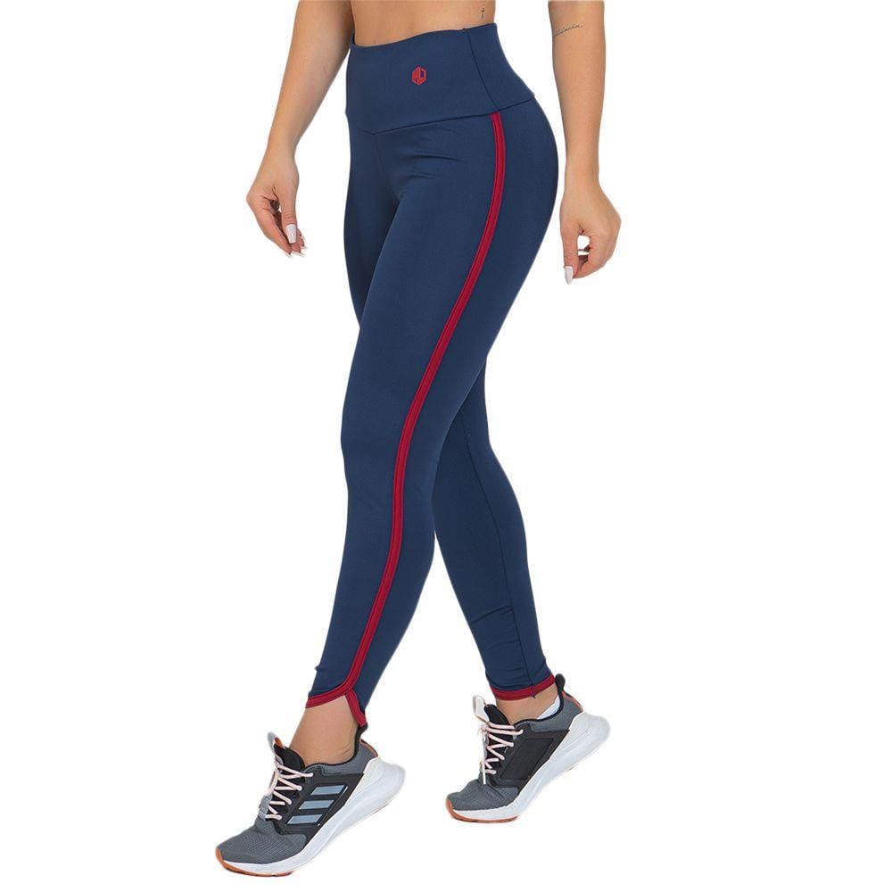 Legging Feminina Fitness Viés Azul Escuro