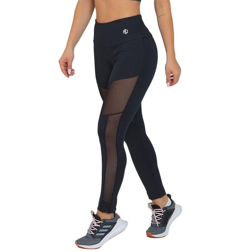 Legging Feminina Fitness Tule Preto