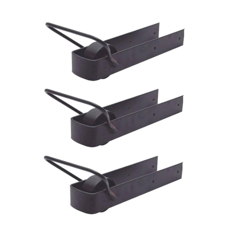 Kit 3 Pares de Trinco Correr Porteira Com Rodinha 350x70mm