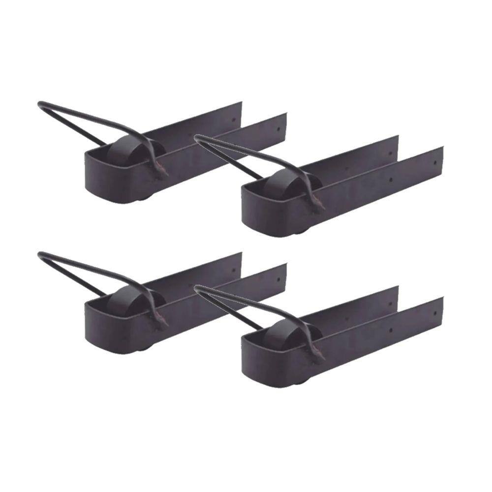 Kit 4 Pares de Trinco Correr Porteira Com Rodinha 350x70mm