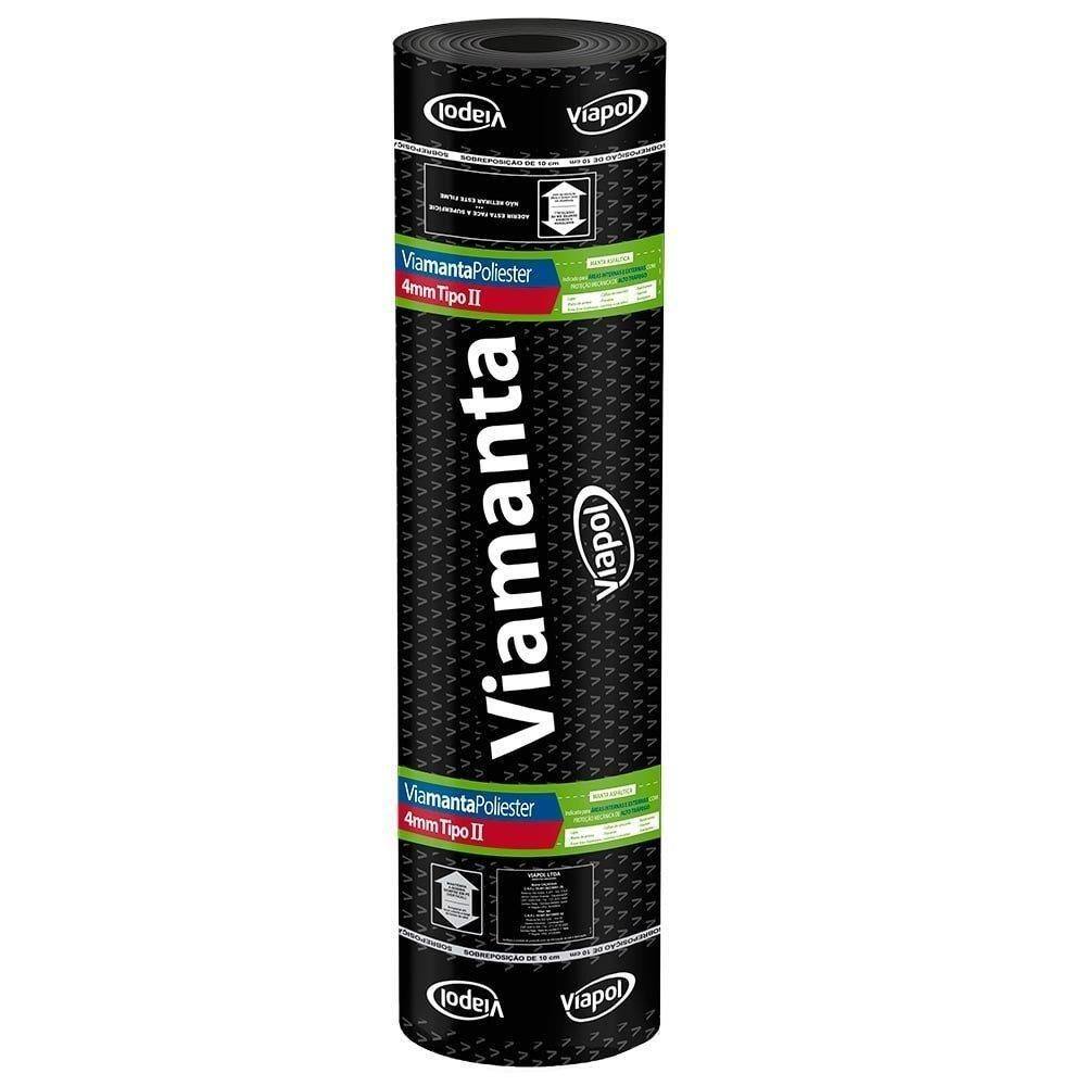Manta Asfáltica Viamanta Fibra Vidro Tipo II 4mm 10m