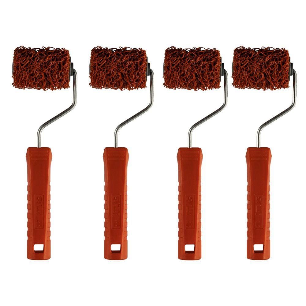 Kit 4 Rolo Textura Rustica Atlas 5cm Cabelo Anjo