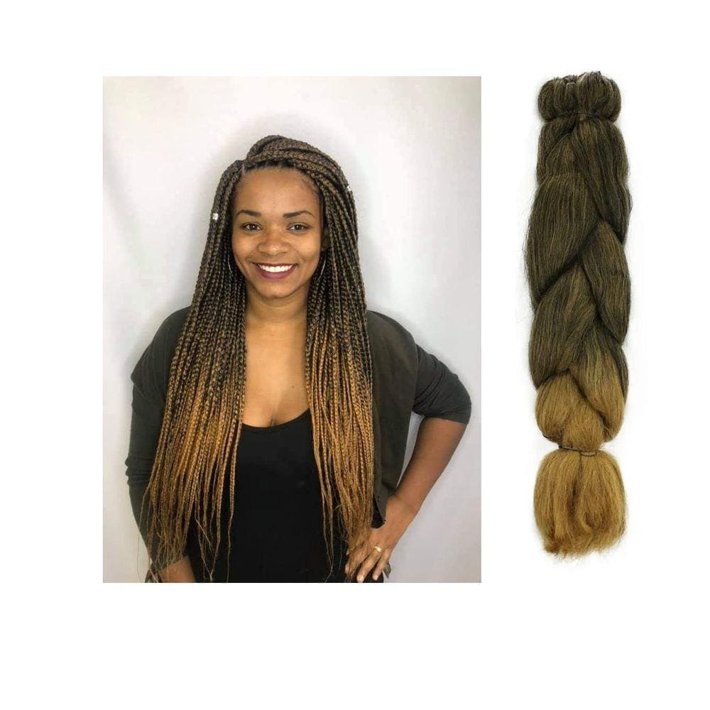 Cabelo Sintetico Jumbo Maxi Jumbão 400 gramas Morena Iluminada Perfeita para Tranças