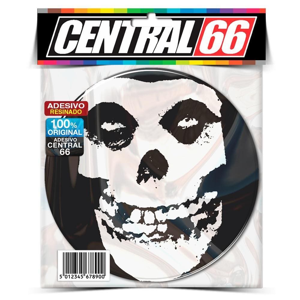 Adesivo Redondo misfits ROSTO Resinado