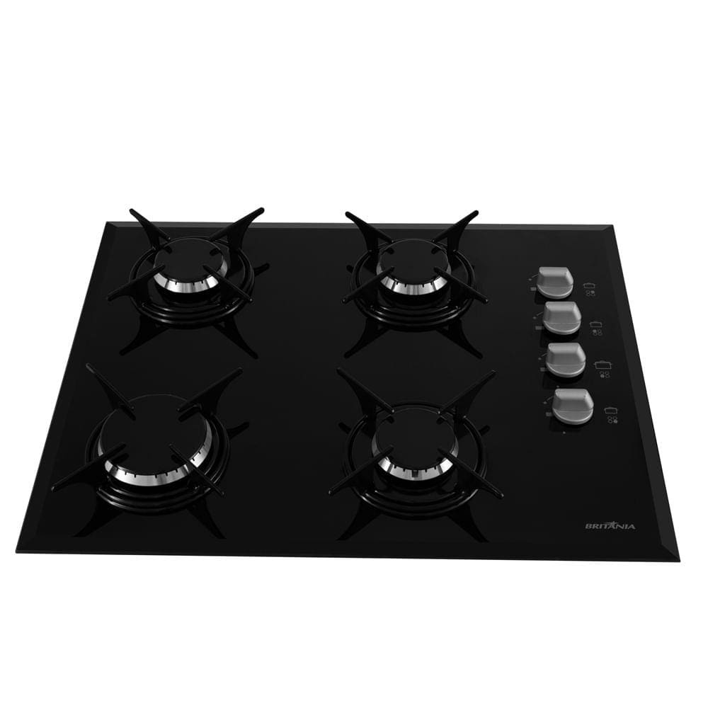 Cooktop 4 Bocas Britânia BCT4P Preto Bivolt
