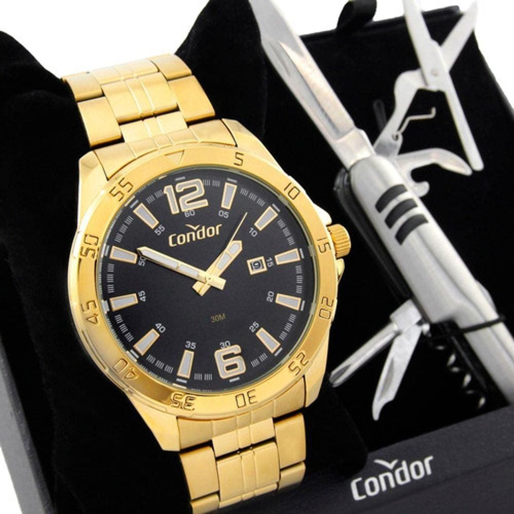 Relogio Condor Masculino Dourado Copc323hac/K4p