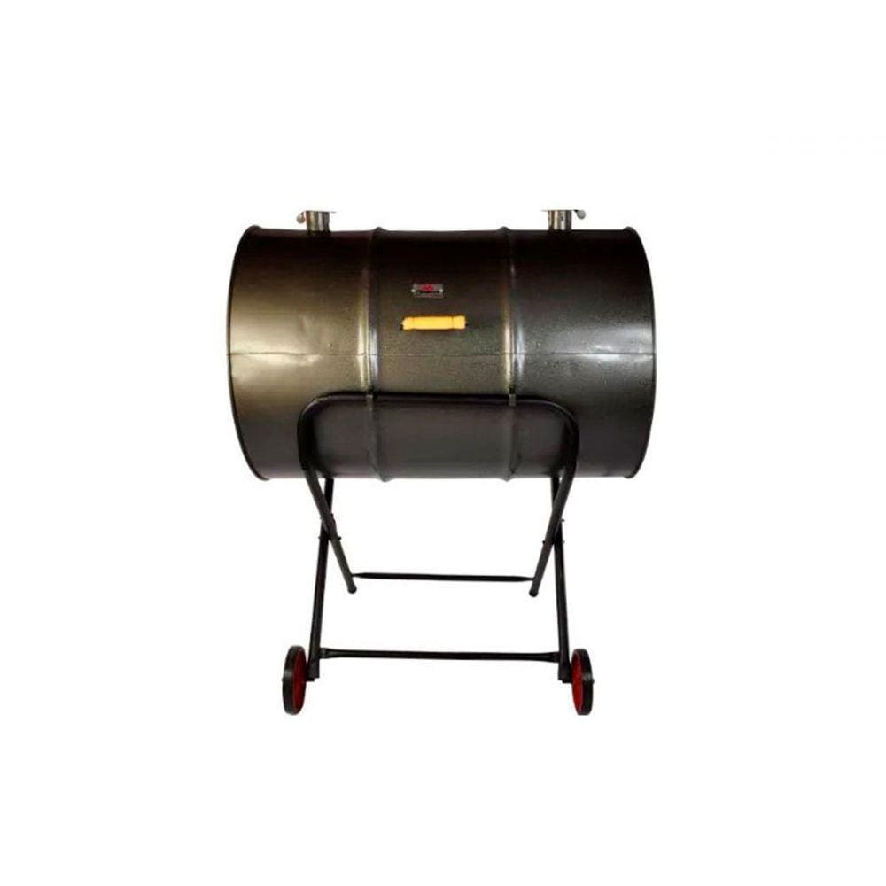 Churrasqueira A Bafo Grill Tambor Grande 200 Litros C/ Rodas