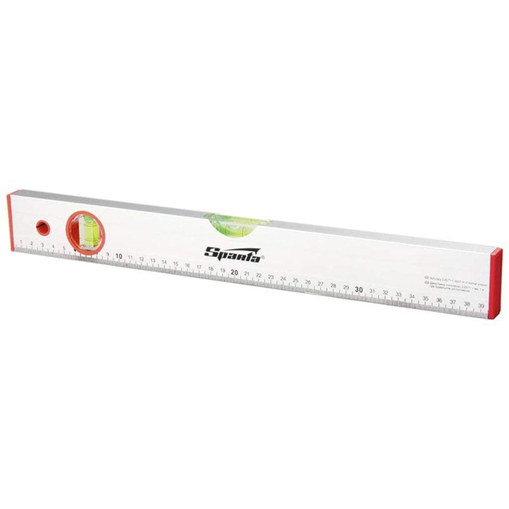 Nivel De Aluminio 14” 350 Mm 2 Bolhas Escala Graduada Sparta 3510355