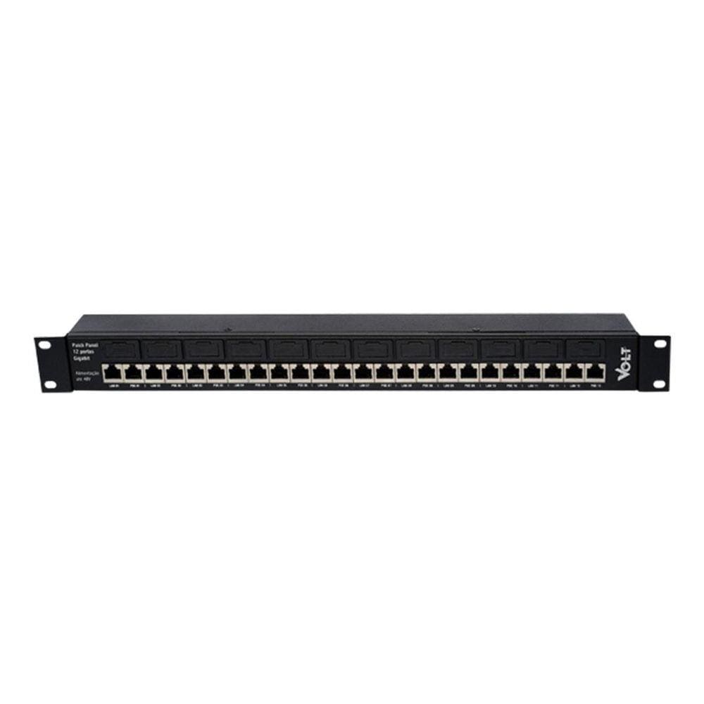 Patch Panel Poe 12 Portas Gigabit Ethernet 12.01.024