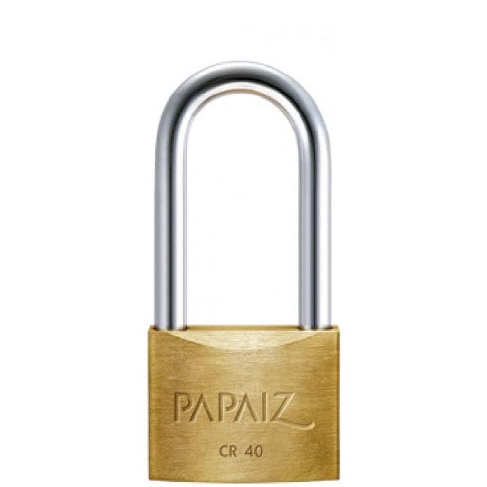 Cadeado de Latão Maciço 35mm Haste Longa CR40/50 Papaiz