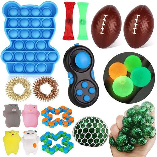 19 Pcs Fidget Toy Set, Cheap Sensory Fidget Toys Pack for Kids or