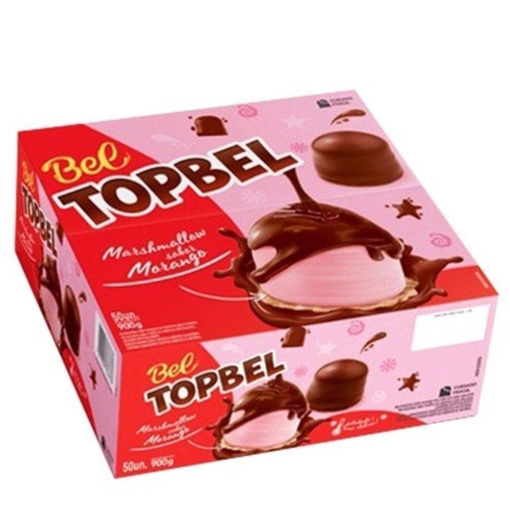 Marshmallow Chocolate Top Bels Morango c/50 - Bel
