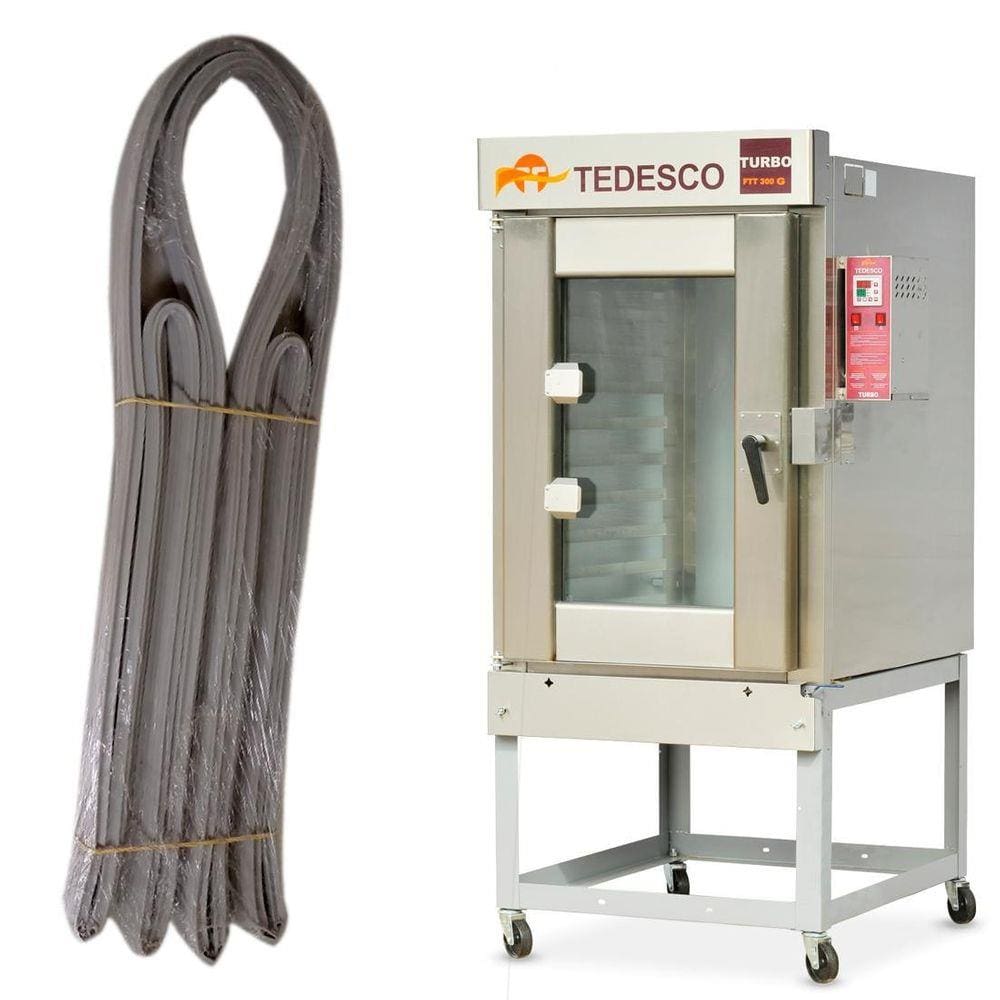 Forno tedesco turbo eletrico para padaria 80 paes 4 assadeiras ftt 80e inox  | Extra