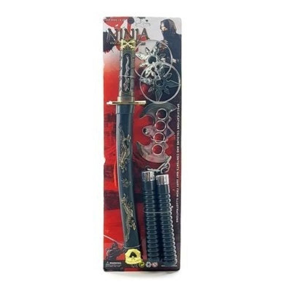 Espada Ninja Samurai Infantil Kit Chaco Disco Soco Inglês