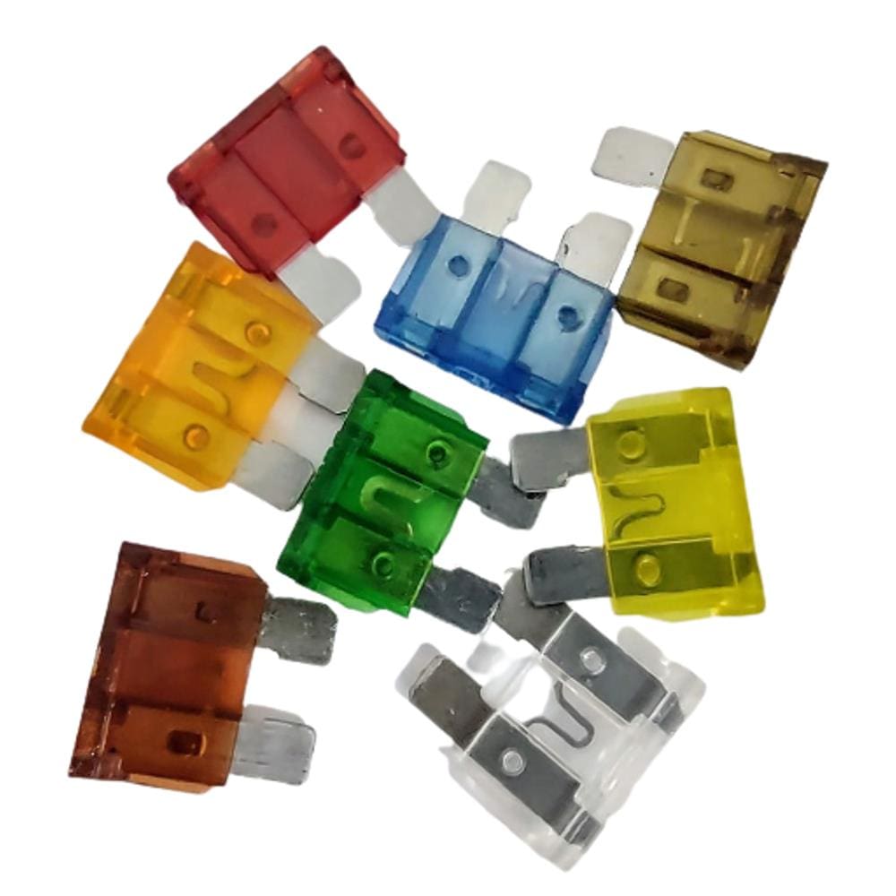 Kit Fusivel Lâmina Automotivo Com 100 Pçs De 5A à 40 Ampers