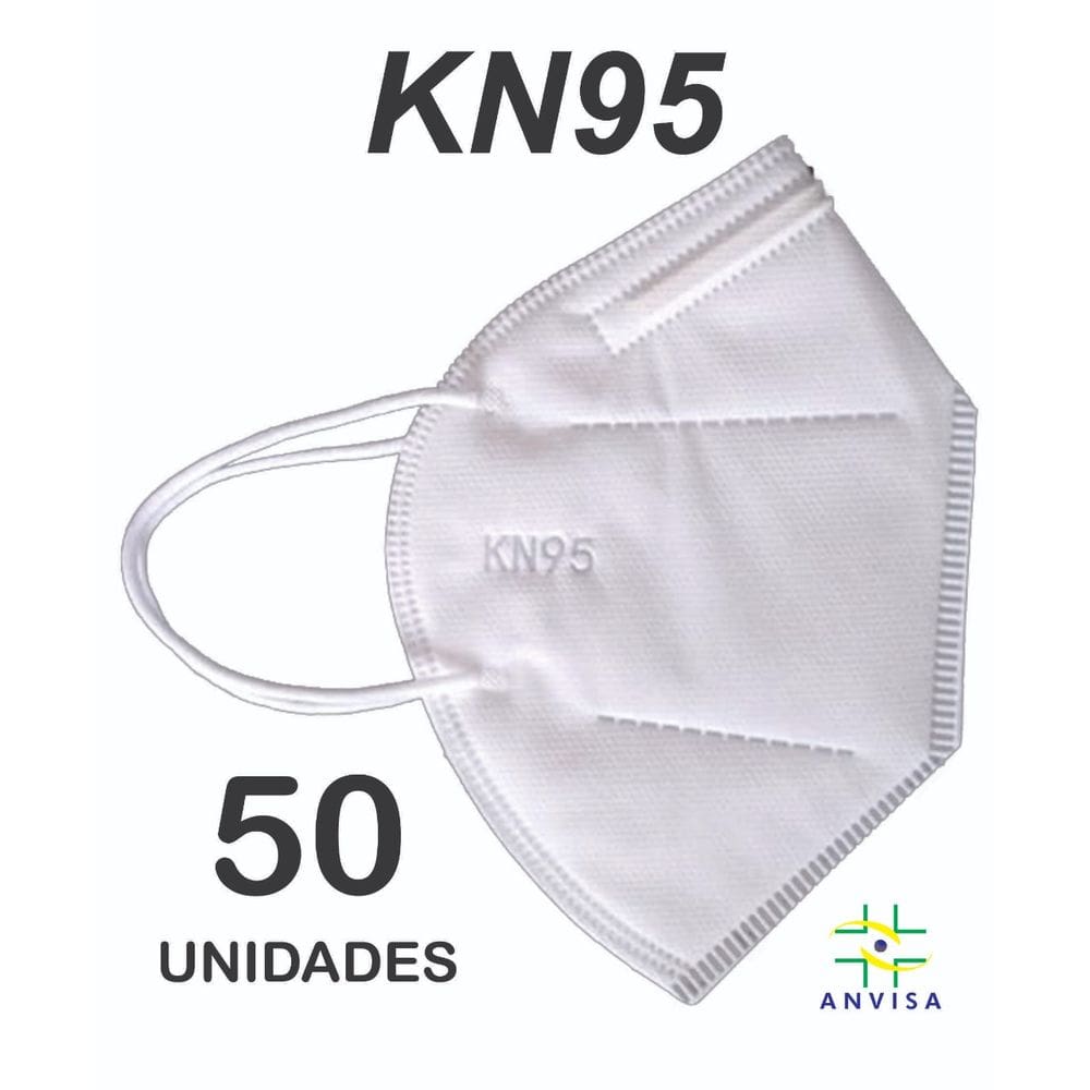 Máscara KN95 Branca (com ANVISA)  - 50 unidades