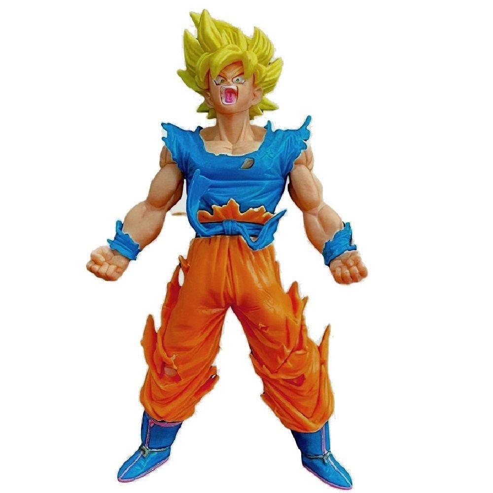 Boneco de Resina Goku Super Sayajin Desenho Dragon Ball em