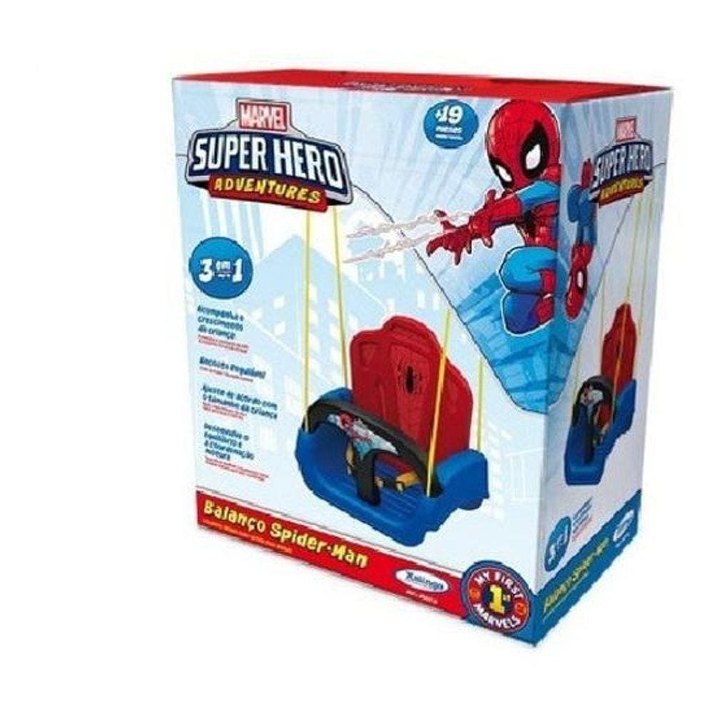 Balanço Infantil Encosto Balança Barra Proteção Spider Man