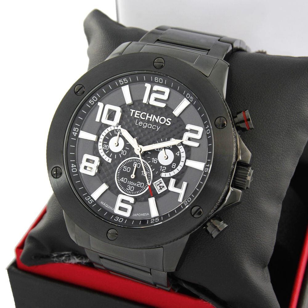 Relógio Technos Masculino Skymaster Preto Js26au/4P