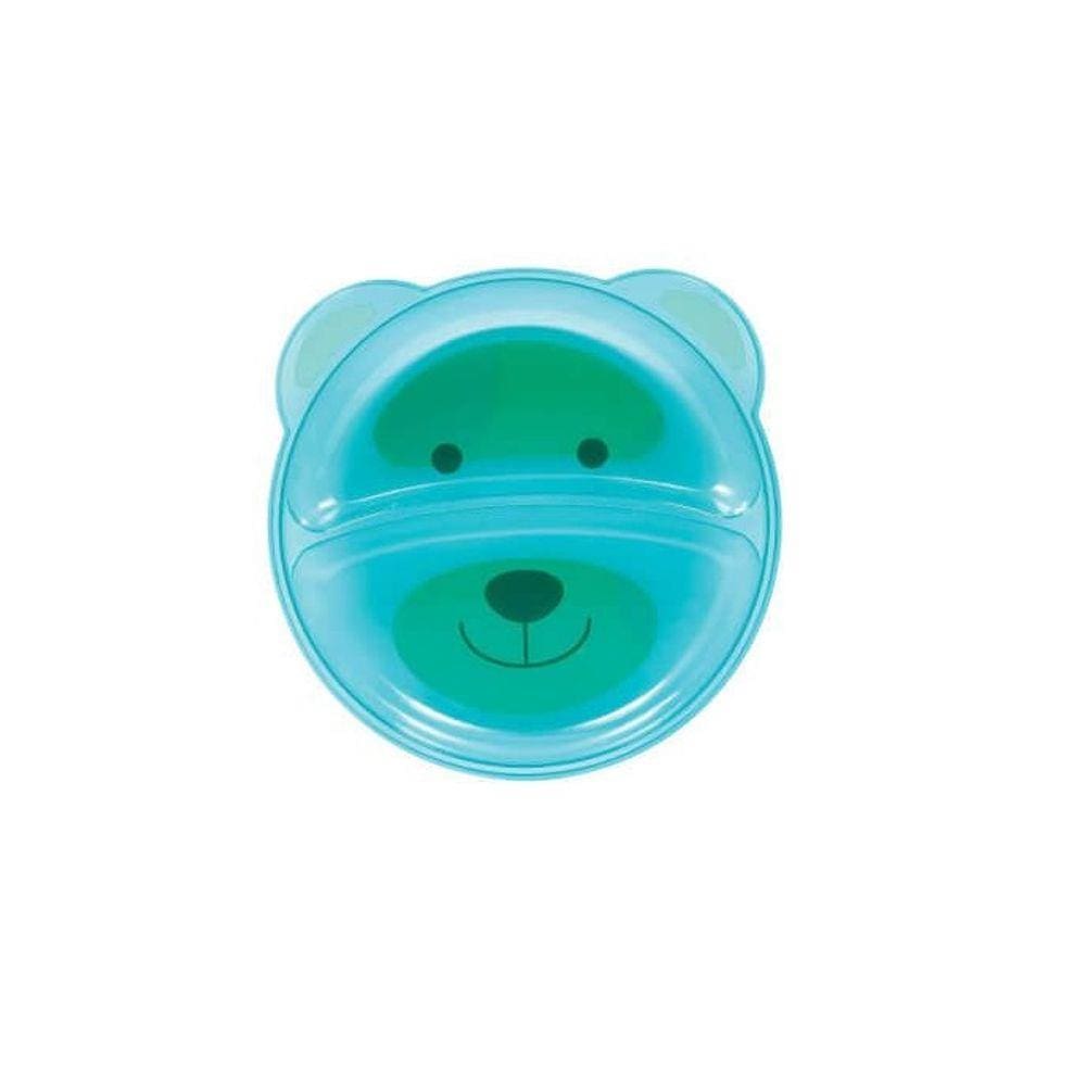 Prato Ursinho com divisórias Azul Buba