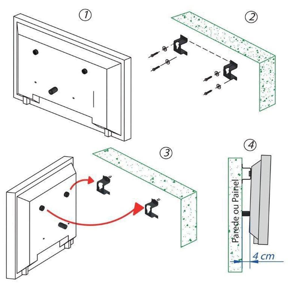 Suporte Fixo Para Smart Tv 50 Crystal 4K Tu8000