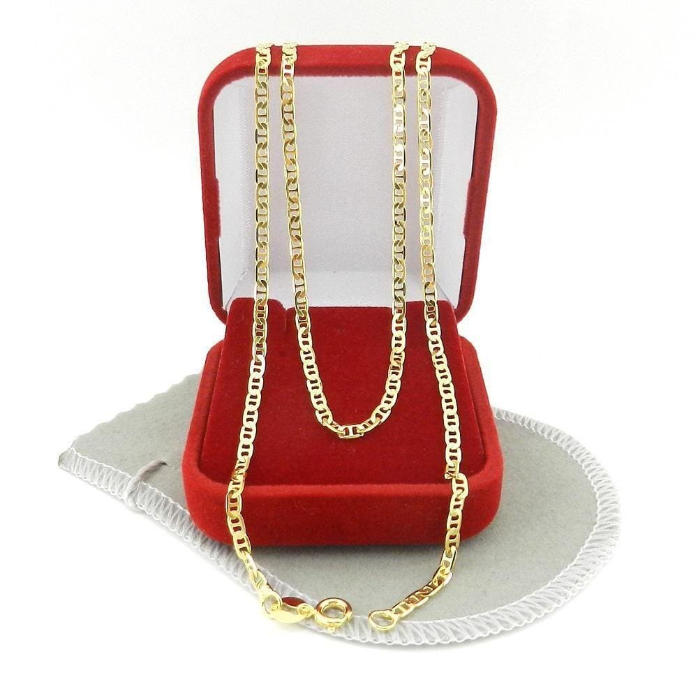 Corrente Masculina 50Cm 2Mm Largura Folheada Ouro Cr520
