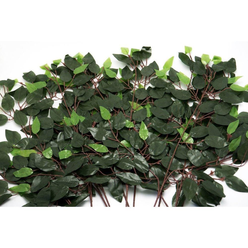 Kit 12 Galhos Folha Decorativa Artificial Muro Inglês Ficus
