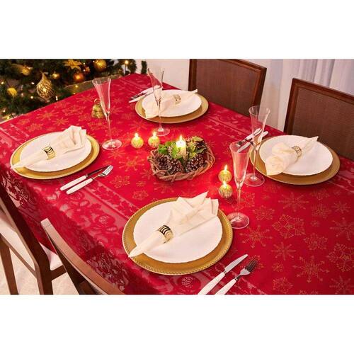Toalha de Mesa Rendada Natal 8 Lugares | Extra Toalha de Mesa Rendada Natal 8 Lugares | Extra